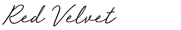 Red Velvet font preview